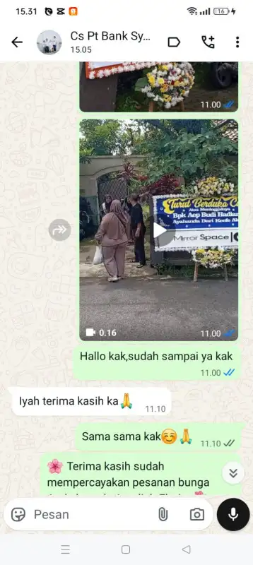 Testimonial Papan Bunga BUTON SELATAN